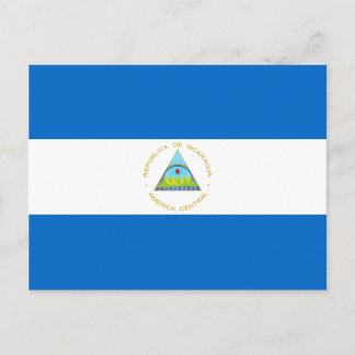 Nicaragua flag postcard