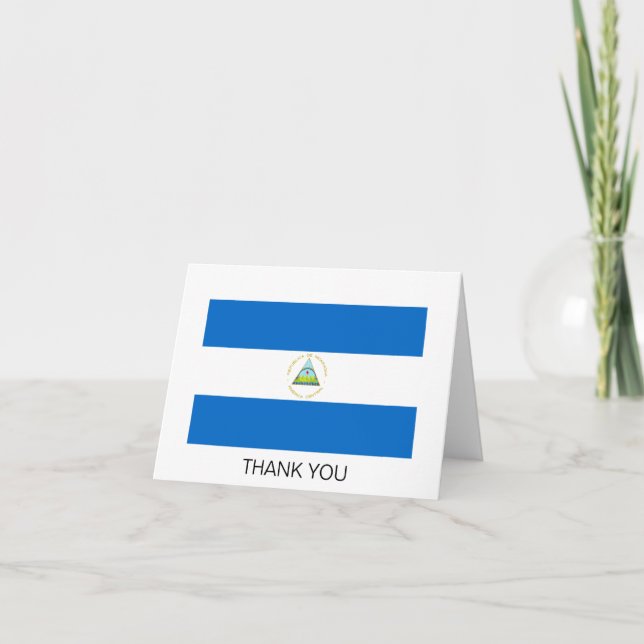 Nicaragua Flag Thank You Card (Front)