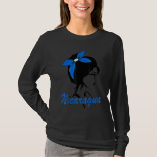 Nicaragua Girl Nicaraguan Mujer Nicaragueña flag 1 T-Shirt