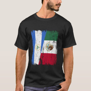 Nicaragua Mexico Half Flag Nicaraguan Mexican Heri T-Shirt