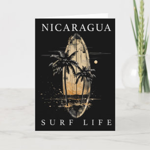 Nicaragua Nica Surf Vintage Surfer Card