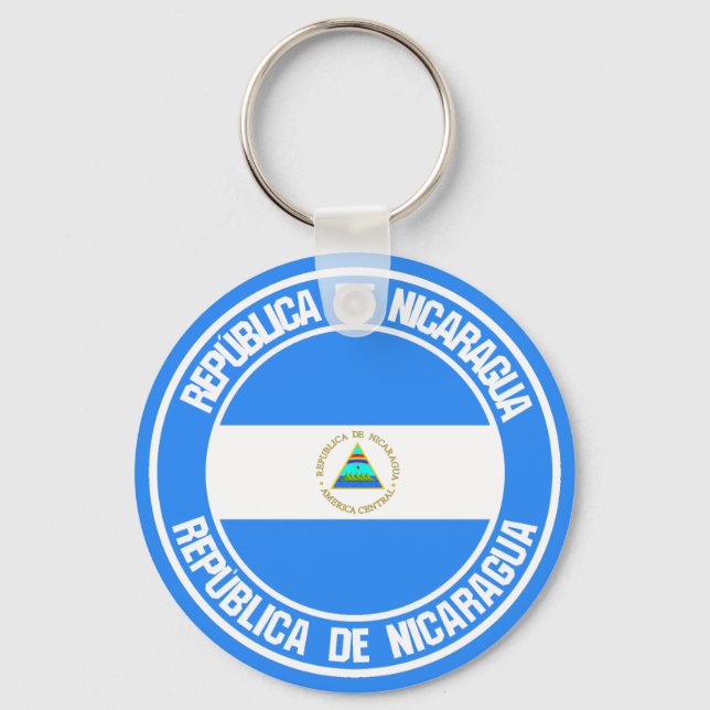 Nicaragua Round Emblem Key Ring (Front)