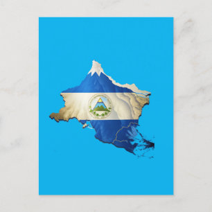Nicaragua stylist map postcard