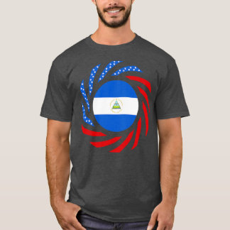 Nicaraguan American Multinational Patriot Flag T-Shirt