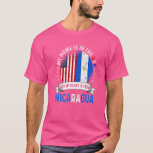 Nicaraguan American Patriot Heart is from Nicaragu T-Shirt