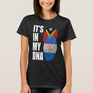 Nicaraguan And Timorese Mix DNA Flag Heritage T-Shirt