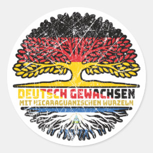 Nicaraguan Deutsch Germany Baum Classic Round Sticker