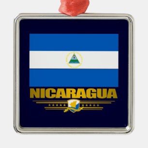 "Nicaraguan Pride" Metal Tree Decoration