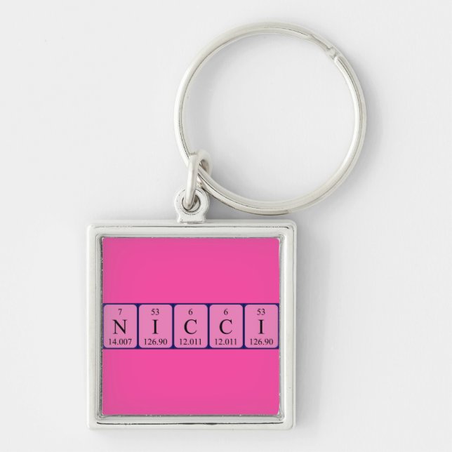 Nicci periodic table name keyring (Front)