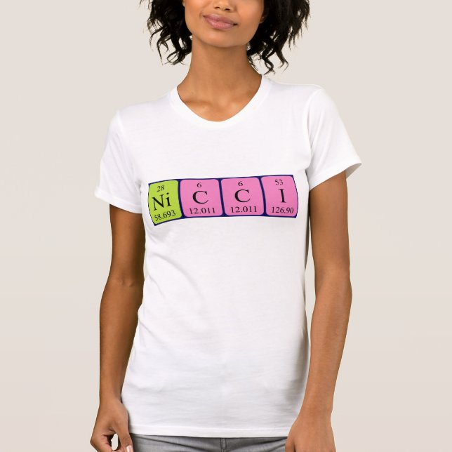 Nicci periodic table name shirt (Front)