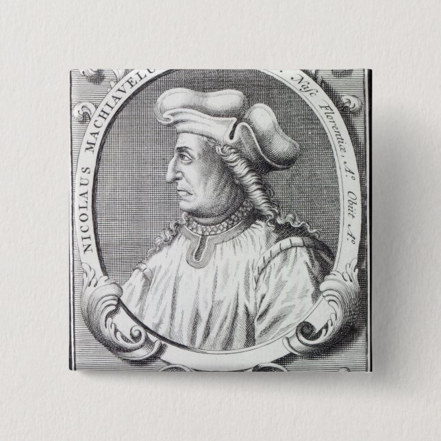 Niccolo Machiavelli, 1724 15 Cm Square Badge (Front)