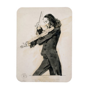 Niccolo Paganini (1782-1840) Playing the Violin, 1 Magnet