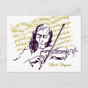Niccolo Paganini Postcard