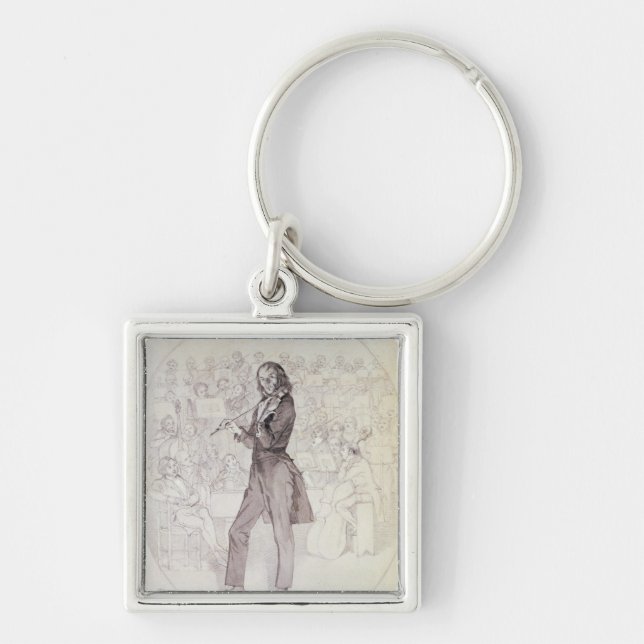 Niccolo Paganini , violinist Key Ring (Front)