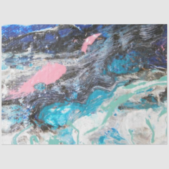 Nice abstract sea water salmonish gift wrap tissue paper (Front)