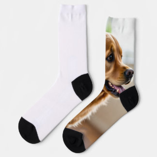 Nice and beautiful doggy design on socks