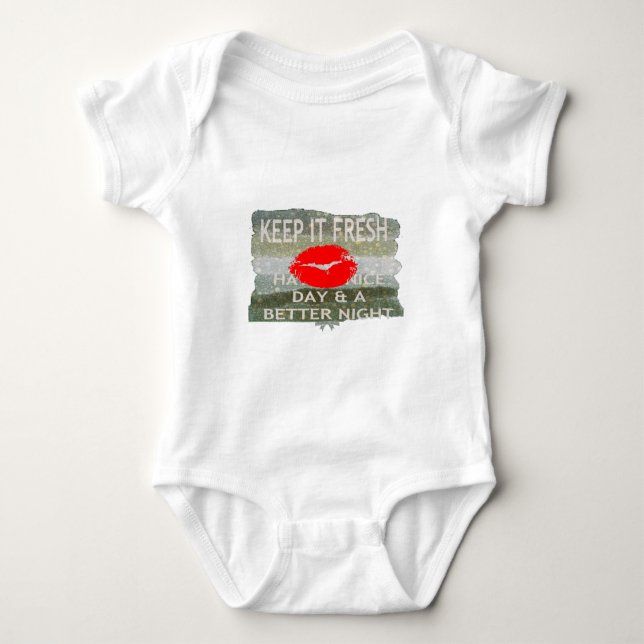 Nice and perfect save the date baby bodysuit (Front)