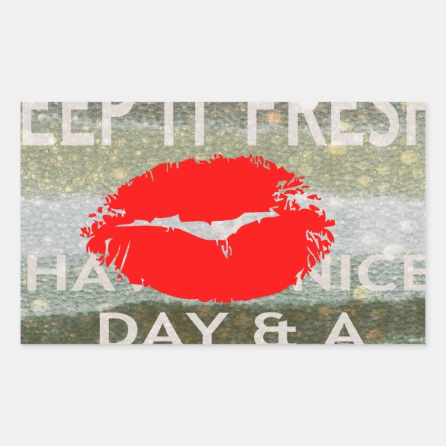 Nice and perfect save the date rectangular sticker (Front)