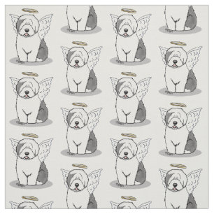 Nice Angel Old English Sheepdog (Grey 1) - Cute Fabric