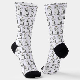 Nice Angel Old English Sheepdog (Grey 1) - Cute Socks