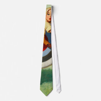Nice Archery Shot - Retro Pin Up Girl Tie