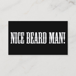 Nice beard. Business card