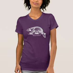 NICE BEAVER - WHITE -.png T-Shirt