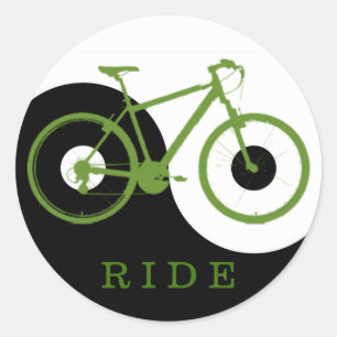 nice bicycle . biking . bike-themed classic round sticker
