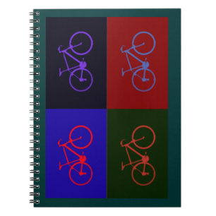 nice bicycle . biking . bike-themed spiral notebook