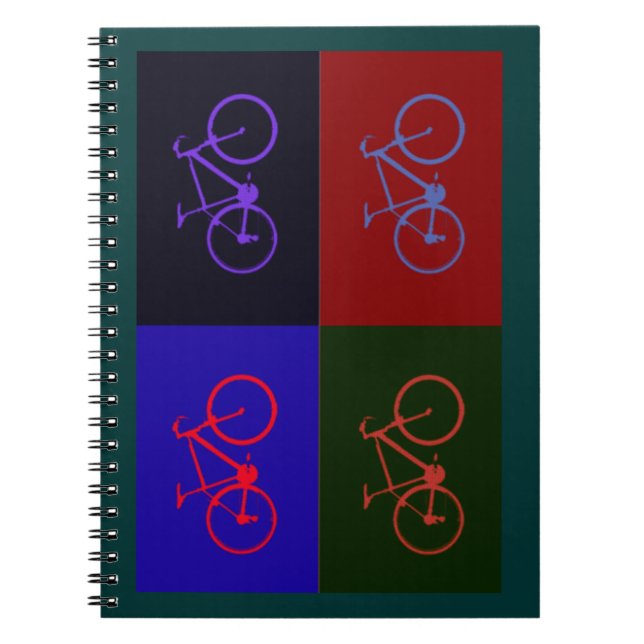 nice bicycle . biking . bike-themed spiral notebook (Front)