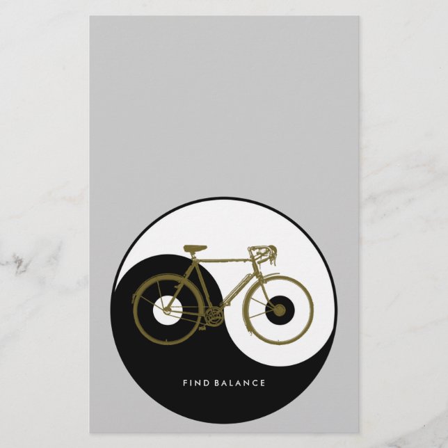 nice bicycle . biking . bike-themed stationery (Front)