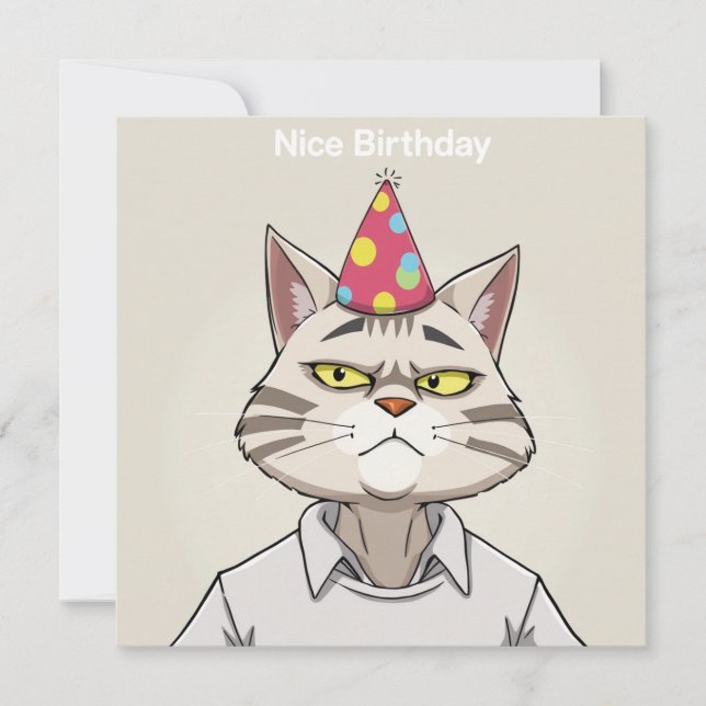Nice Birthday Card - Cat Edition (Front)