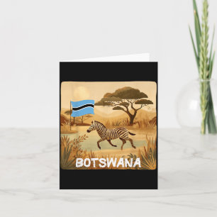 Nice Botswana View with Animal and Nature Costume Card