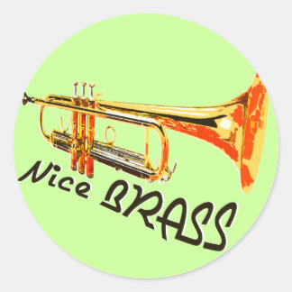Nice Brass Classic Round Sticker