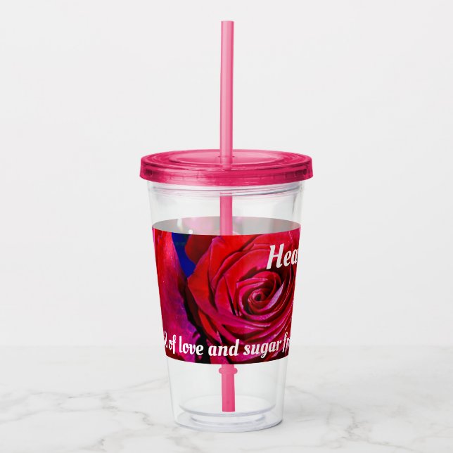 Nice Bunch Of Red Roses Acrylic Tumbler (Front)
