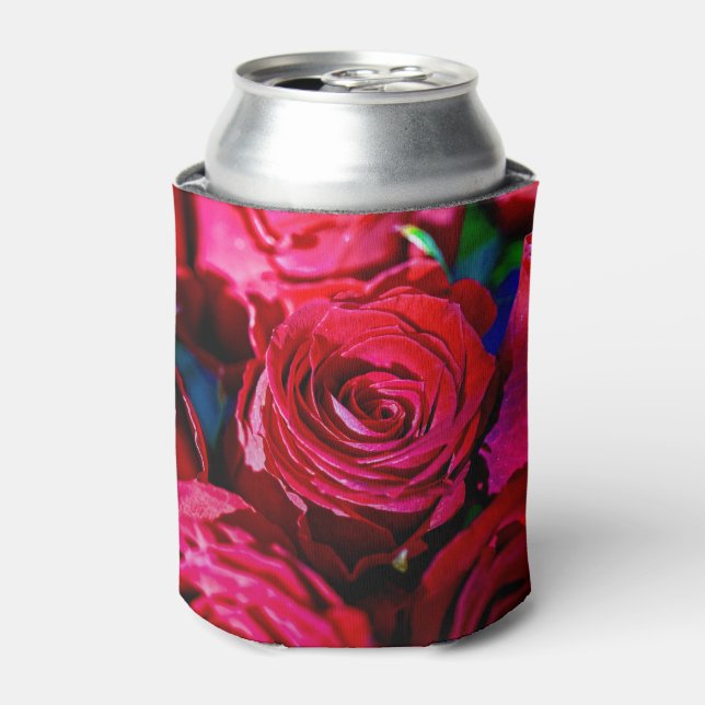 Nice Bunch Of Red Roses Can Cooler (Can Front)
