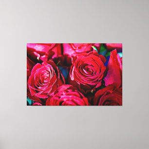 Nice Bunch Of Red Roses Canvas Print