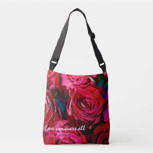 Nice Bunch Of Red Roses Crossbody Bag