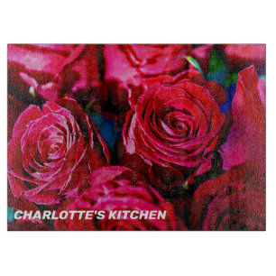 Nice Bunch Of Red Roses Cutting Board