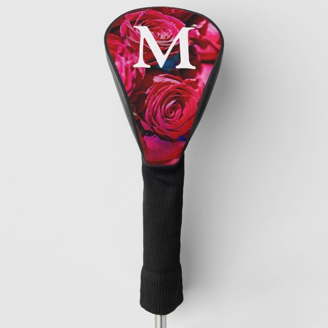 Nice Bunch Of Red Roses Golf Head Cover (Front)