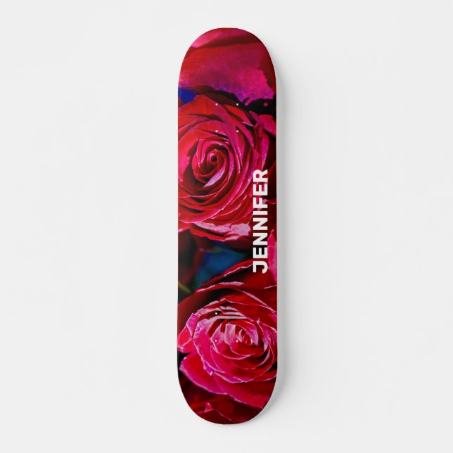 Nice Bunch Of Red Roses Skateboard (Front)