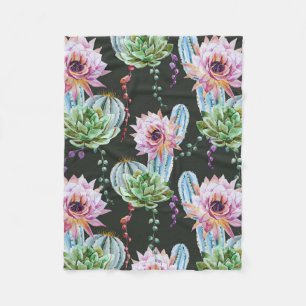Nice Cactus Pattern Fleece Blanket