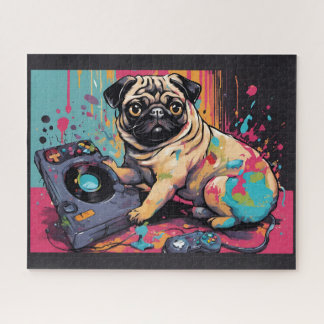 Nice carlin loving video games jigsaw puzzle