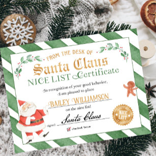 Nice Certificate Approved Santa Claus  Poster