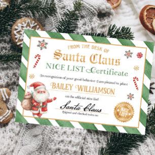 Nice Certificate from Santa Seal of Approval Invitation