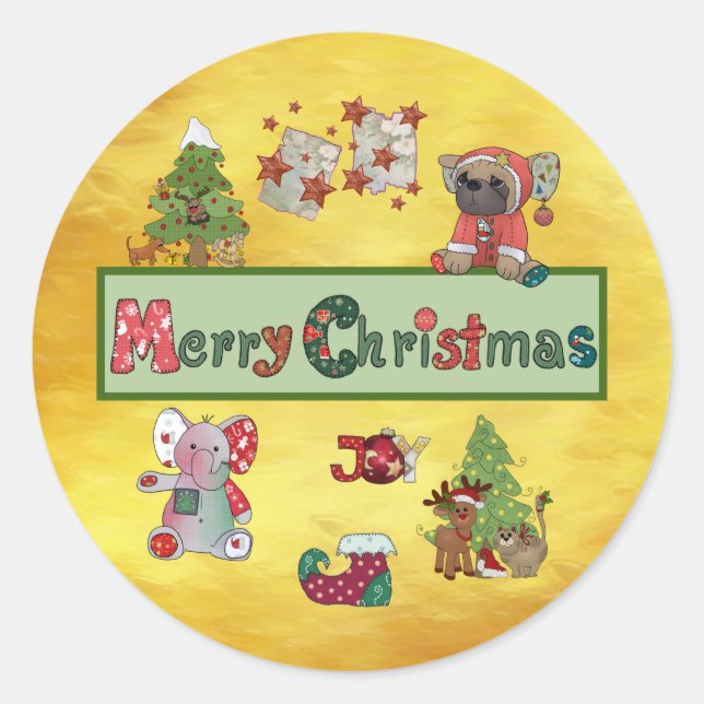 Nice Christmas Classic Round Sticker (Front)