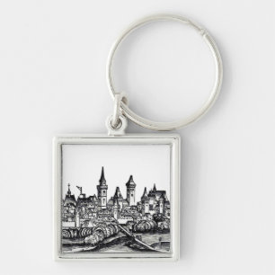 Nice city at France on the Mediterranean Sea Key Ring