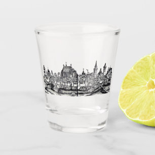 Nice city at France on the Mediterranean Sea Shot Glass