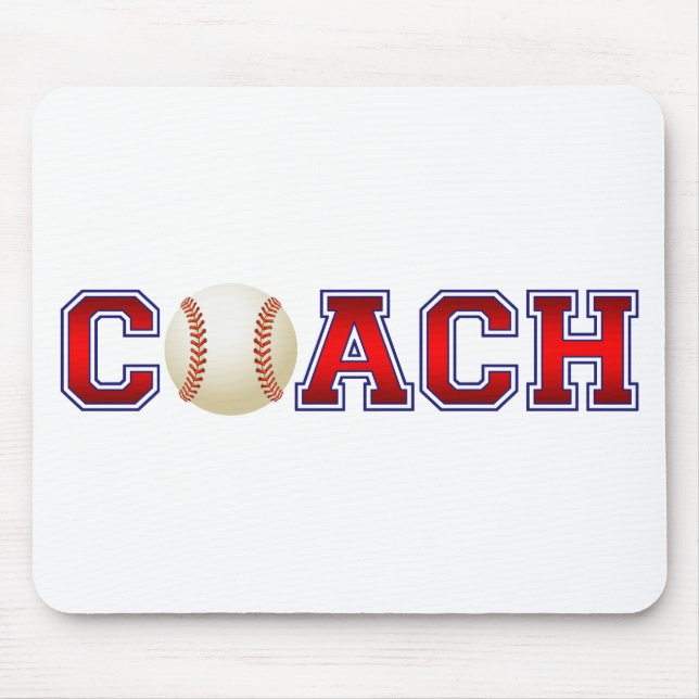 Nice Coach Baseball Insignia Mouse Pad (Front)