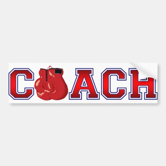 Nice Coach Boxing Insignia Bumper Sticker (Front)